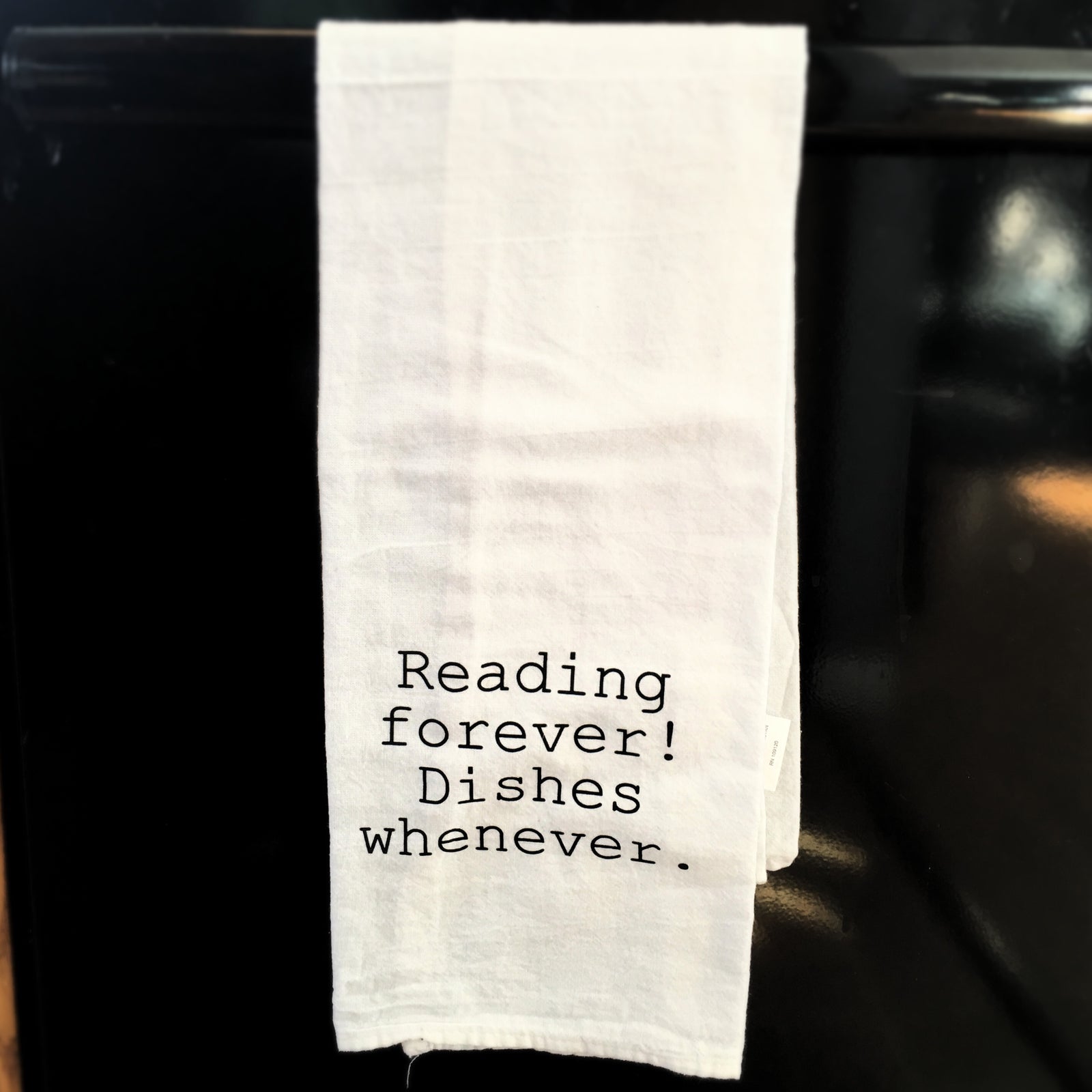 Towel: Reading forever, dishes whenever